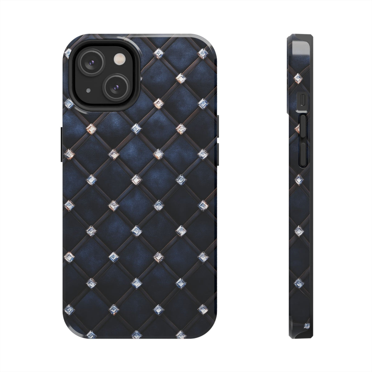 Fundas Premium MINUX para iPhone y Samsung Galaxy - Midnight Diamond Quilt