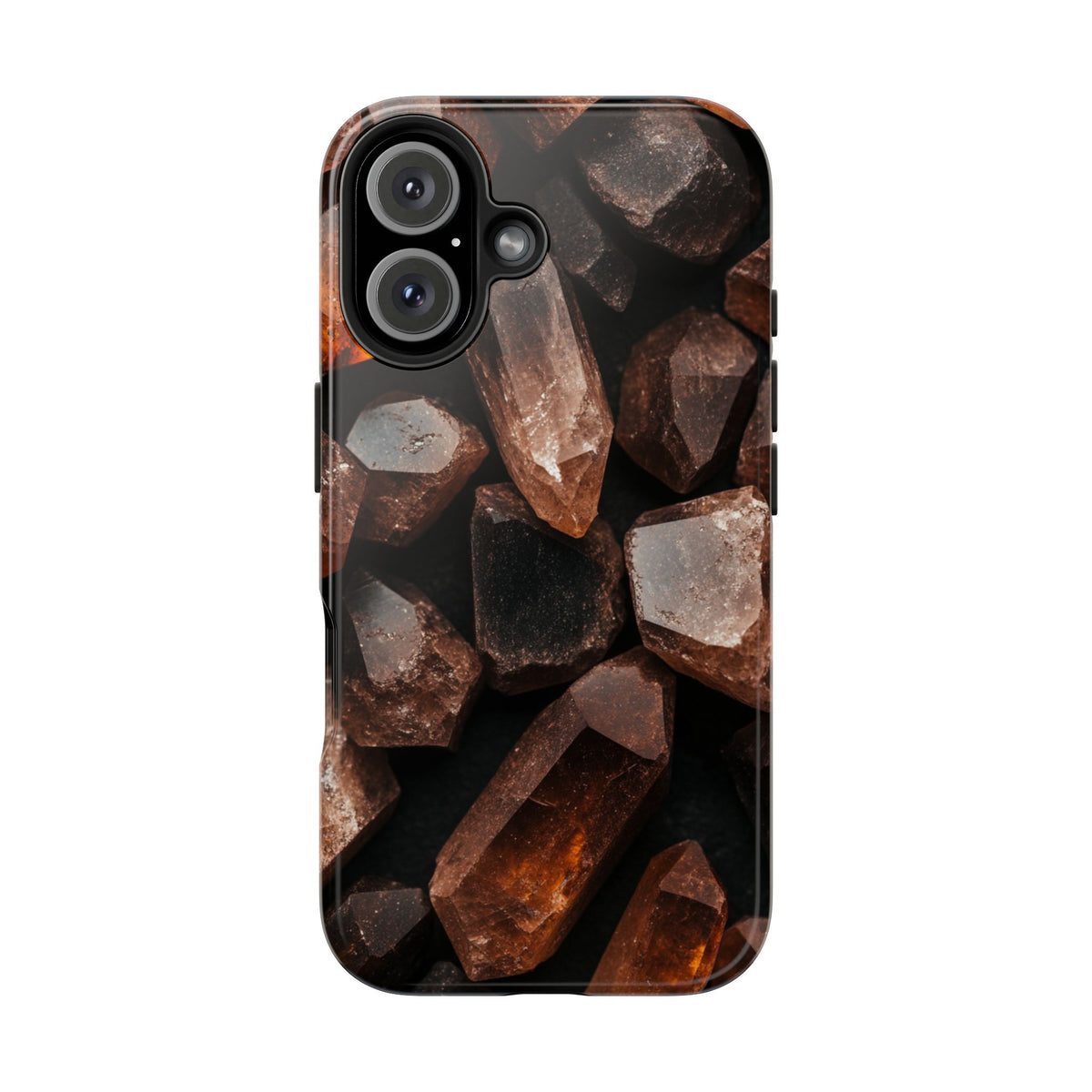 Fundas Premium MINUX para iPhone y Samsung Galaxy - Raw Amber Crystals