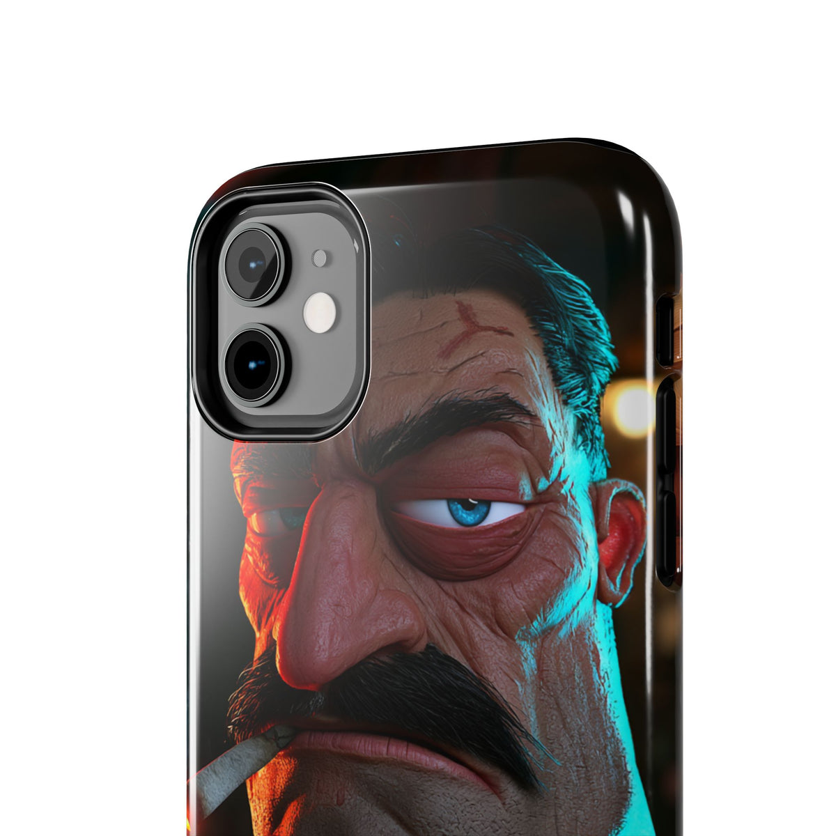 Funda Premium MINUX para iPhone y Samsung Galaxy - 3D Mustache Man 001