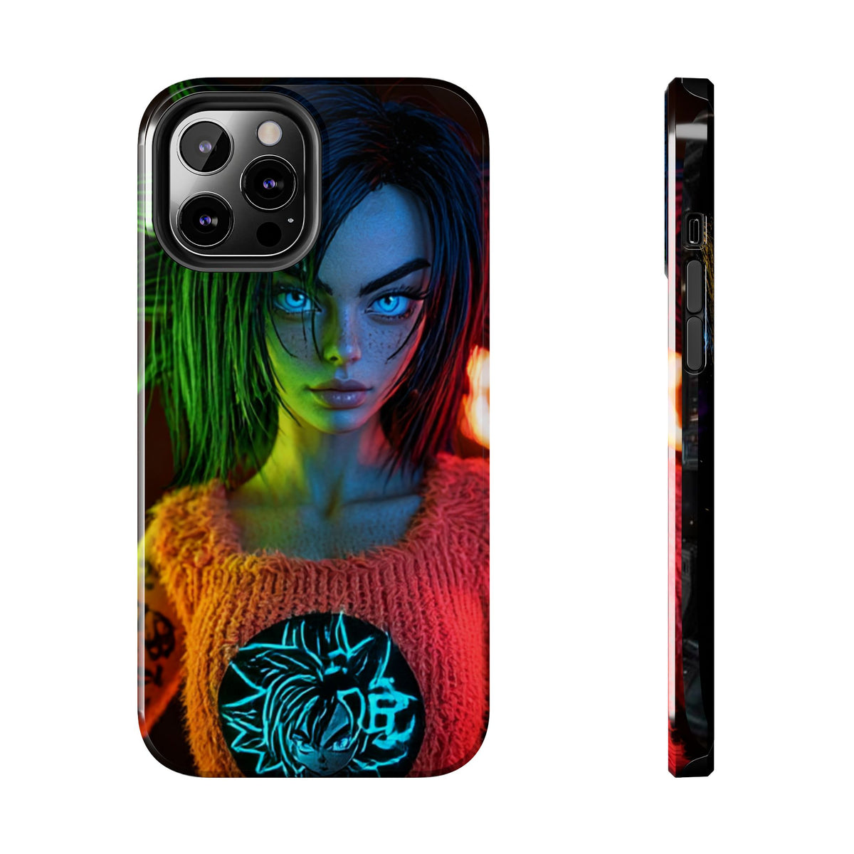 Funda Premium MINUX para iPhone y Samsung Galaxy - Neon girl 003