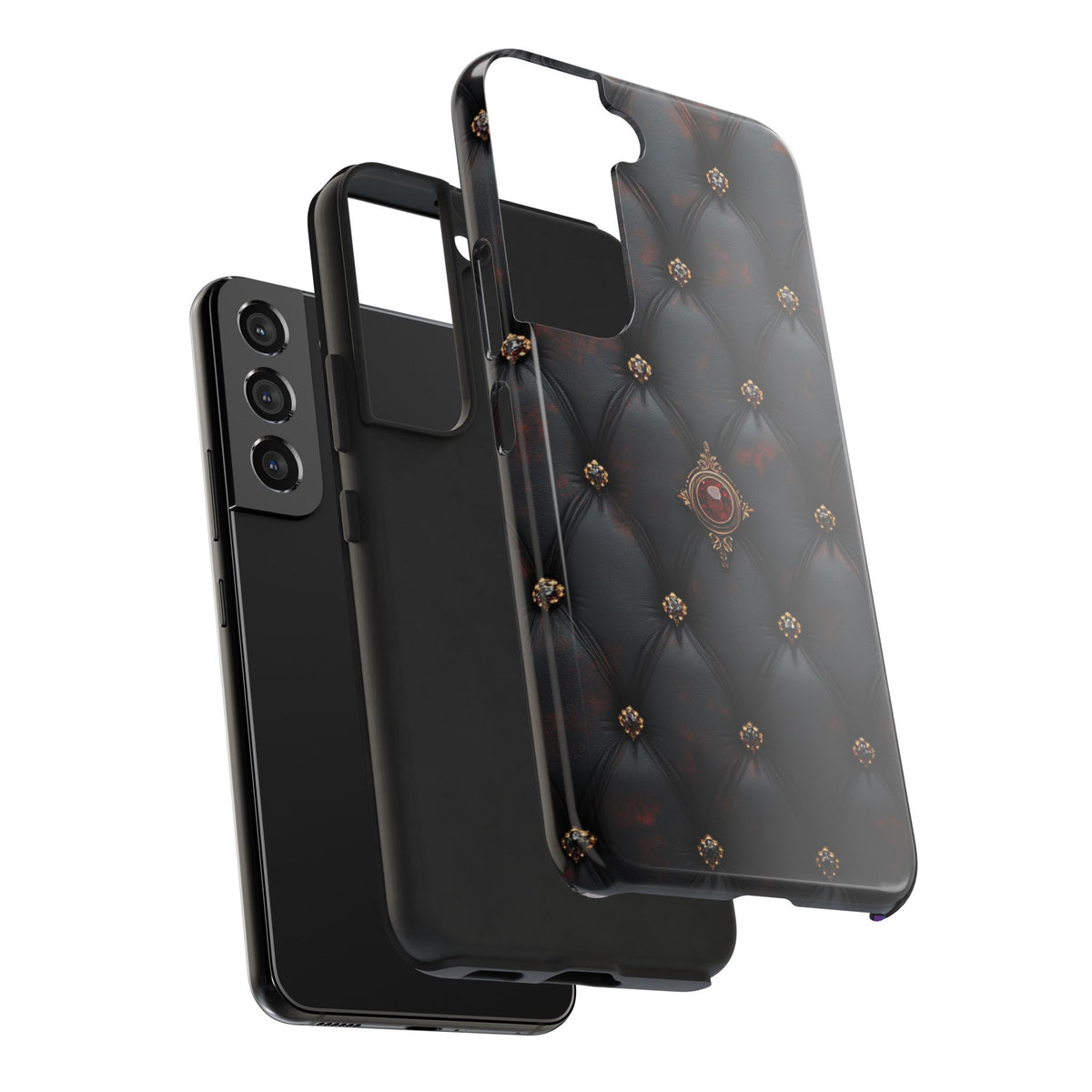 Fundas Premium MINUX para iPhone y Samsung Galaxy - Ruby Buttoned Velvet