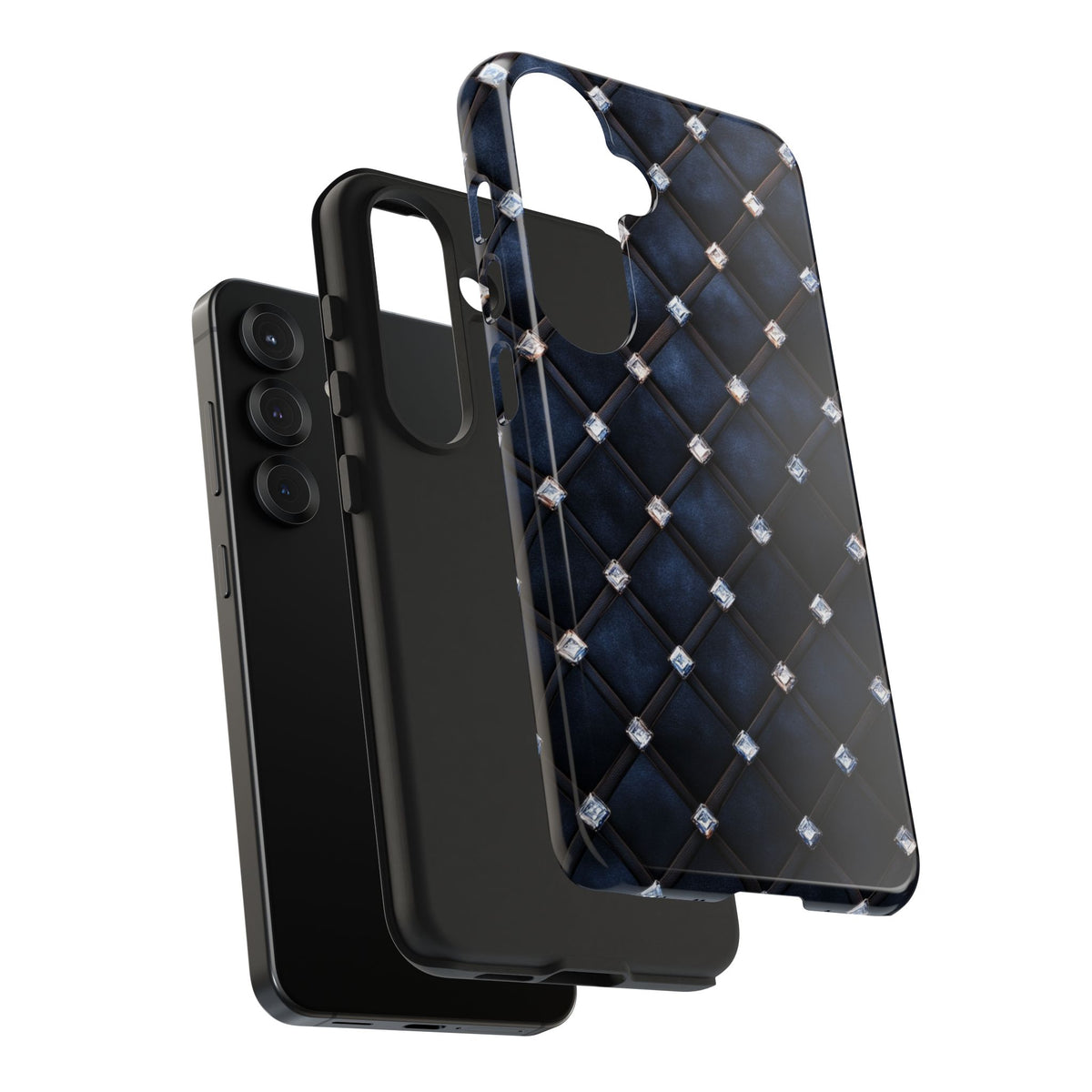Fundas Premium MINUX para iPhone y Samsung Galaxy - Midnight Diamond Quilt