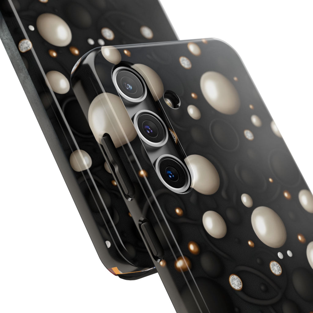 Fundas Premium MINUX para iPhone y Samsung Galaxy - Ivory Pearl Obsidian