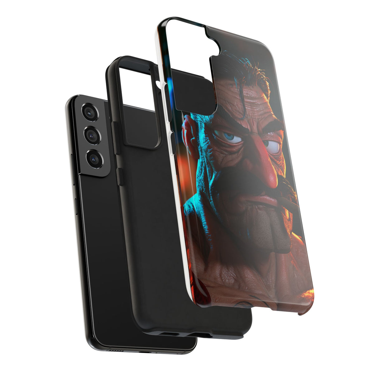Funda Premium MINUX para iPhone y Samsung Galaxy - 3D Mustache Man 002