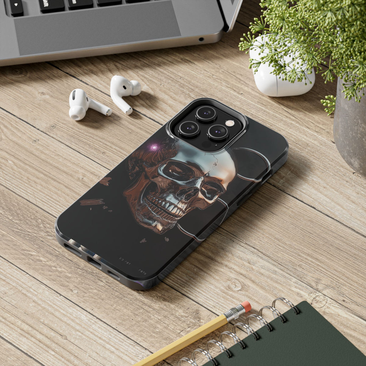 Funda Premium MINUX para iPhone y Samsung Galaxy - Iron Skull 002