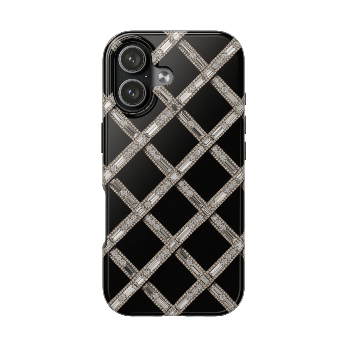 Fundas Premium MINUX para iPhone y Samsung Galaxy - Silver Diamond Lattice