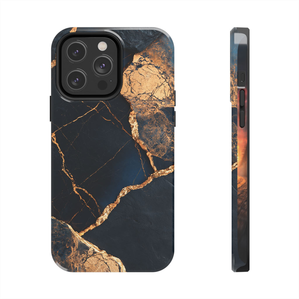 Funda Premium MINUX para iPhone y Samsung Galaxy - Golden Marble
