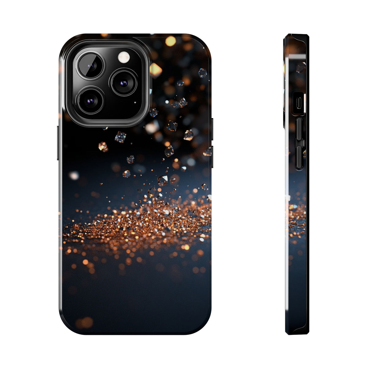 Fundas Premium MINUX para iPhone y Samsung Galaxy - Golden Diamond Dust