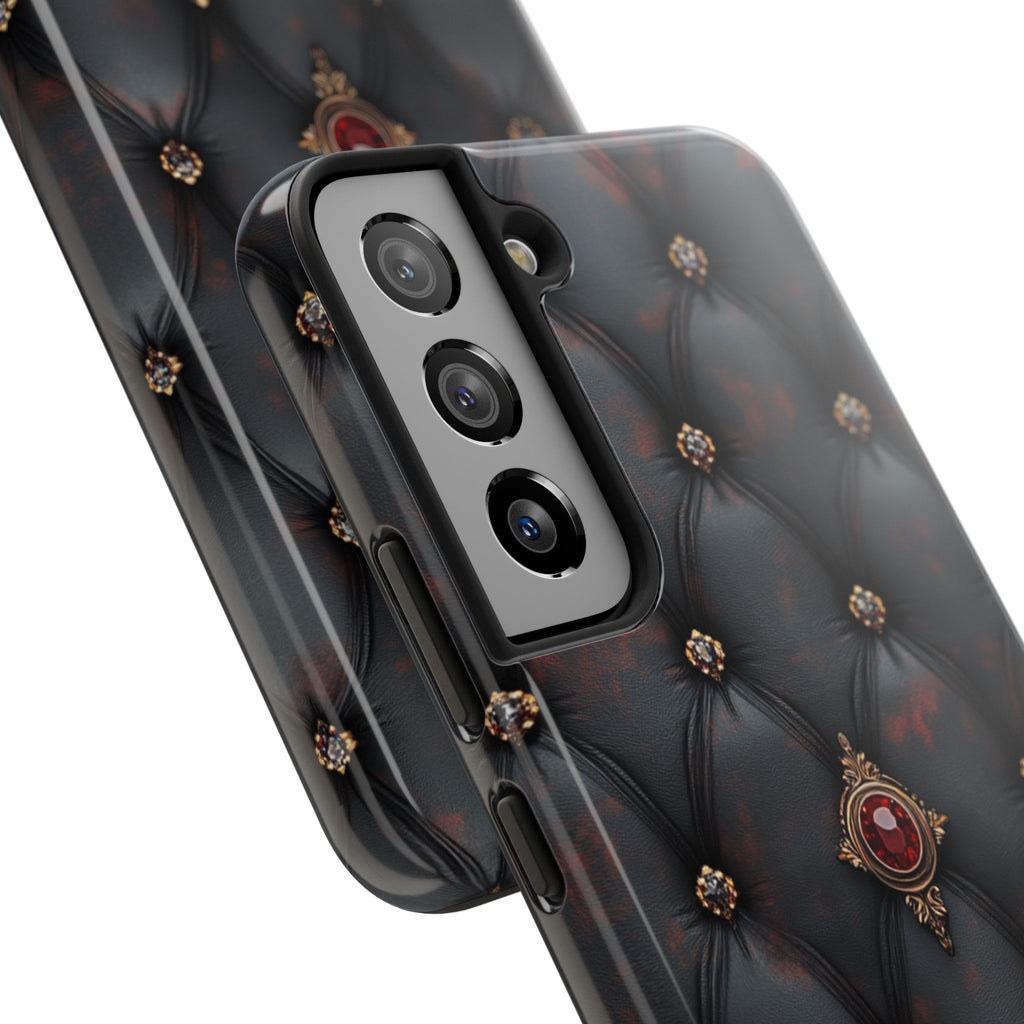 Fundas Premium MINUX para iPhone y Samsung Galaxy - Ruby Buttoned Velvet