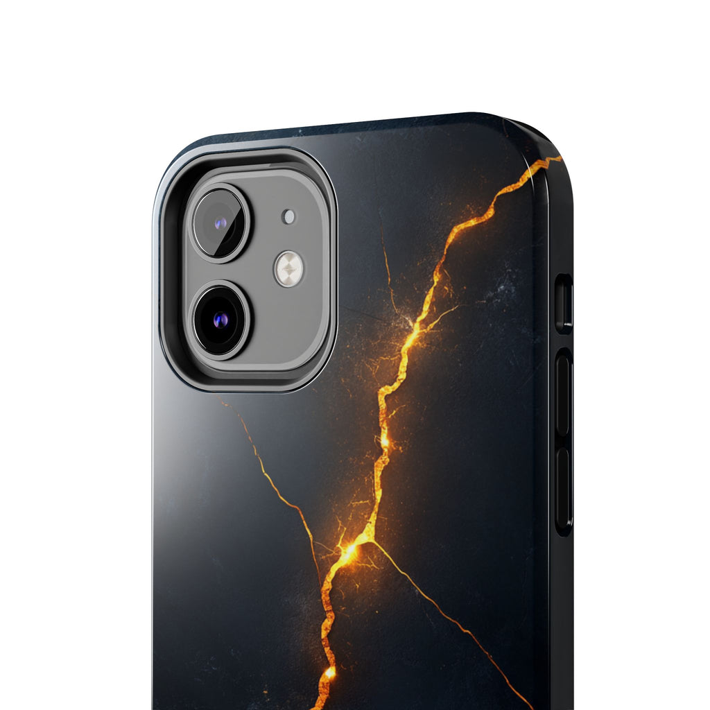 Fundas Premium MINUX para iPhone y Samsung Galaxy - Electric Gold Vein