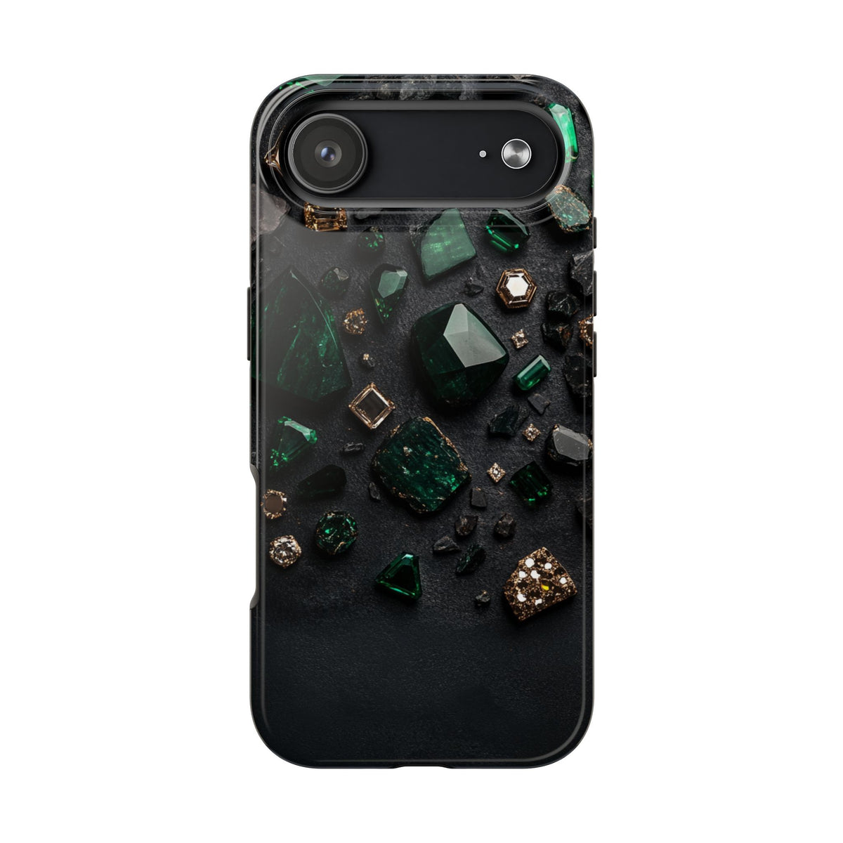 Fundas Premium MINUX para iPhone y Samsung Galaxy - Emerald Obsidian Treasure