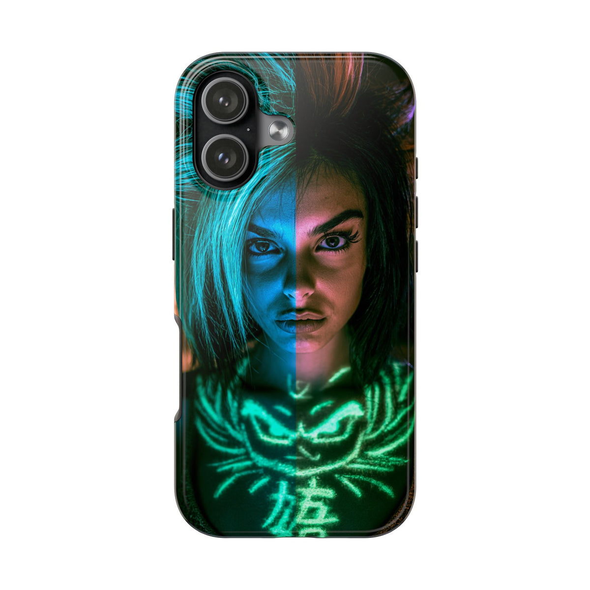 Funda Premium MINUX para iPhone y Samsung Galaxy - Neon girl 001
