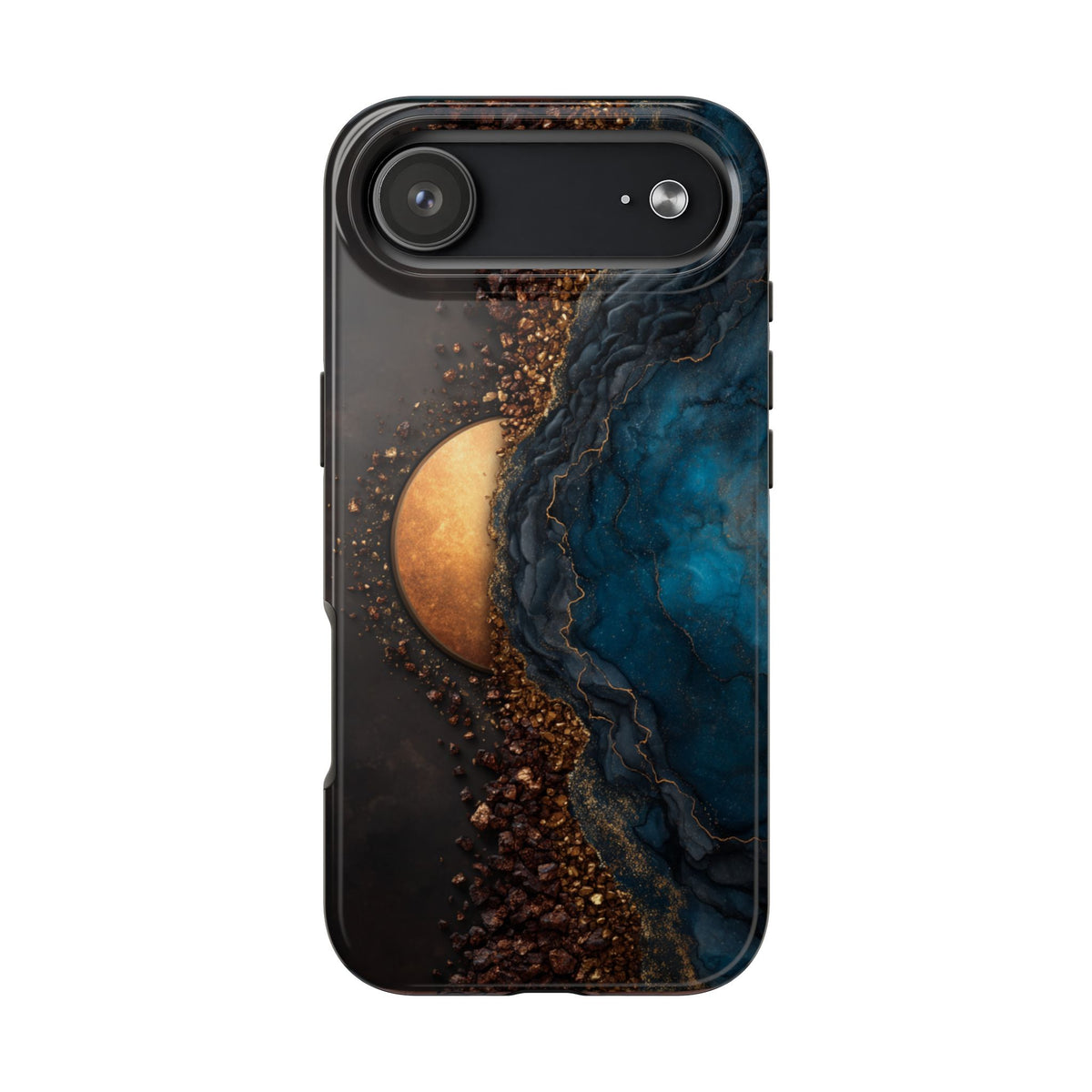 Funda Premium MINUX para iPhone y Samsung Galaxy - Dark Marble Gold 002