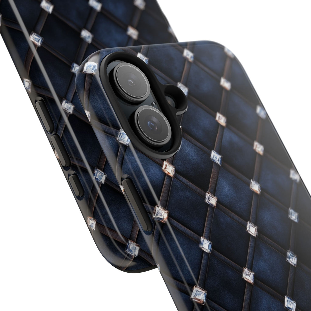 Fundas Premium MINUX para iPhone y Samsung Galaxy - Midnight Diamond Quilt