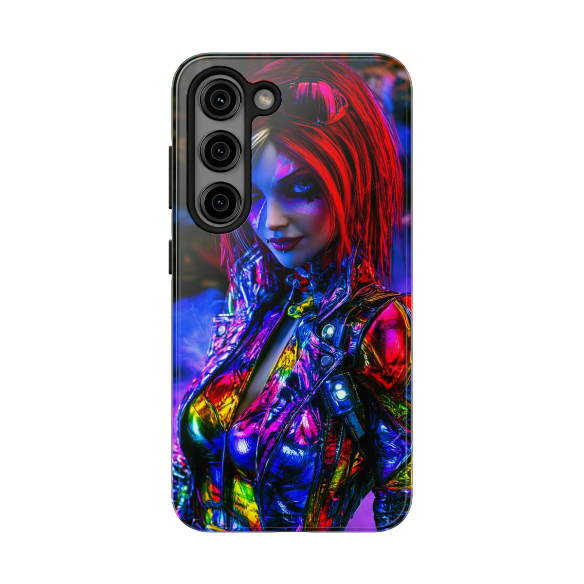 Funda Premium MINUX para iPhone y Samsung Galaxy - Cyberpunk Girl 001