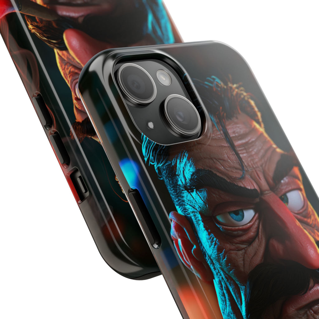 Funda Premium MINUX para iPhone y Samsung Galaxy - 3D Mustache Man 002
