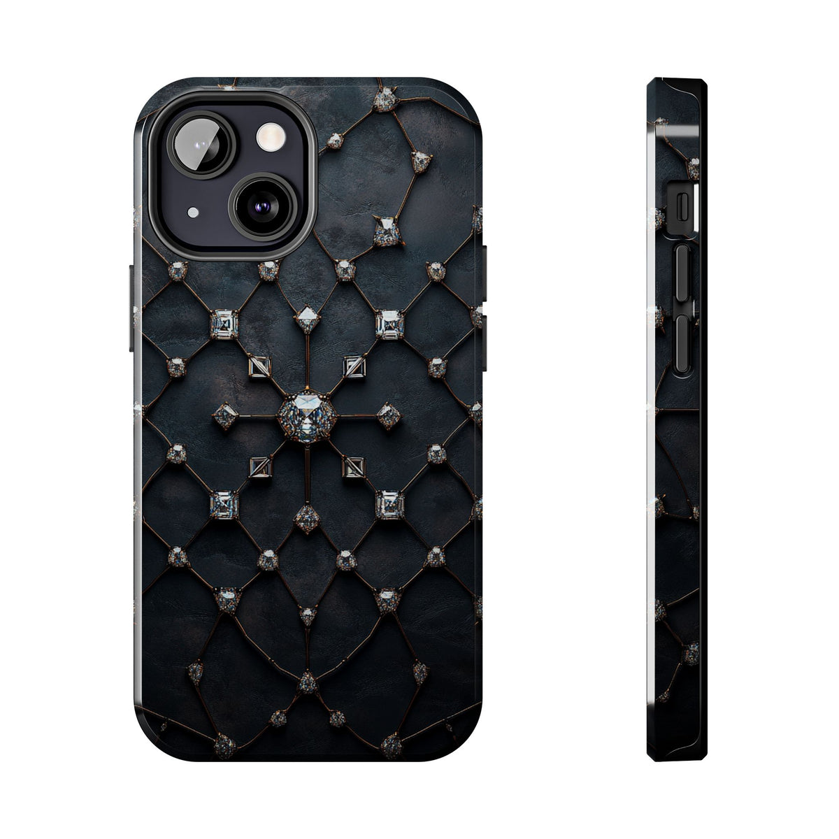 Fundas Premium MINUX para iPhone y Samsung Galaxy - Obsidian Diamond Filigree