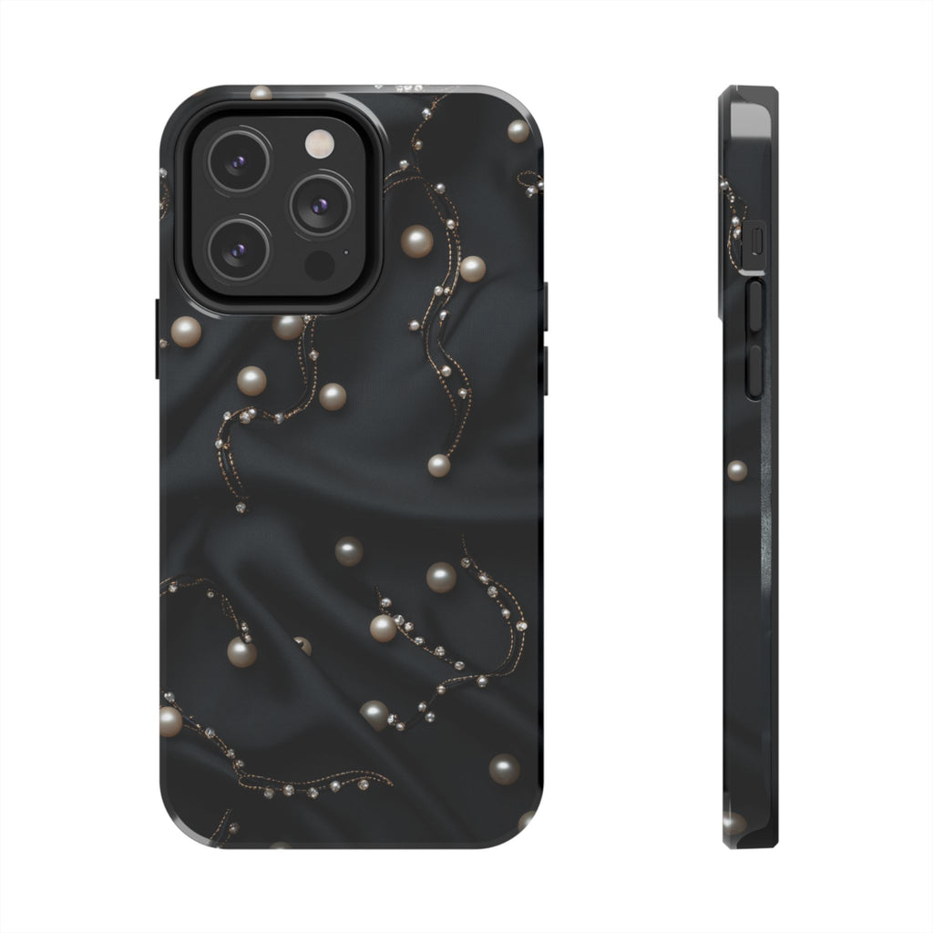 Fundas Premium MINUX para iPhone y Samsung Galaxy - Pearl Chain Velvet