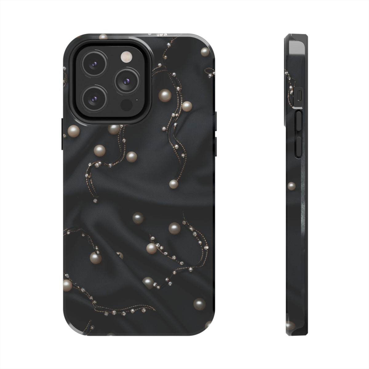 Fundas Premium MINUX para iPhone y Samsung Galaxy - Pearl Chain Velvet