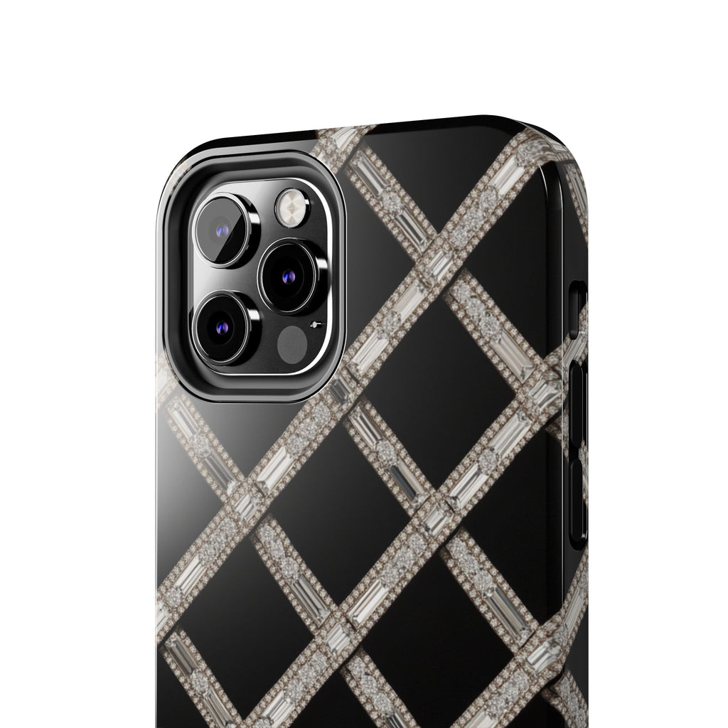 Fundas Premium MINUX para iPhone y Samsung Galaxy - Silver Diamond Lattice