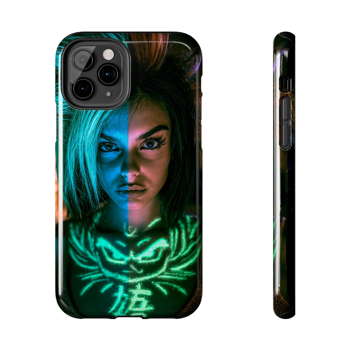 Funda Premium MINUX para iPhone y Samsung Galaxy - Neon girl 001