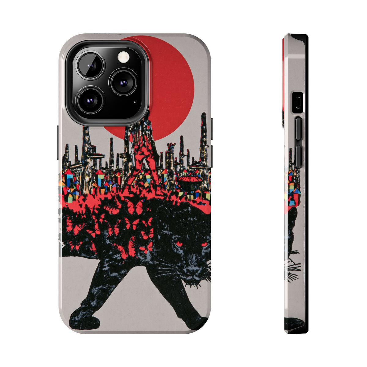 Fundas Premium MINUX para iPhone y Samsung Galaxy - Red Moon Panther