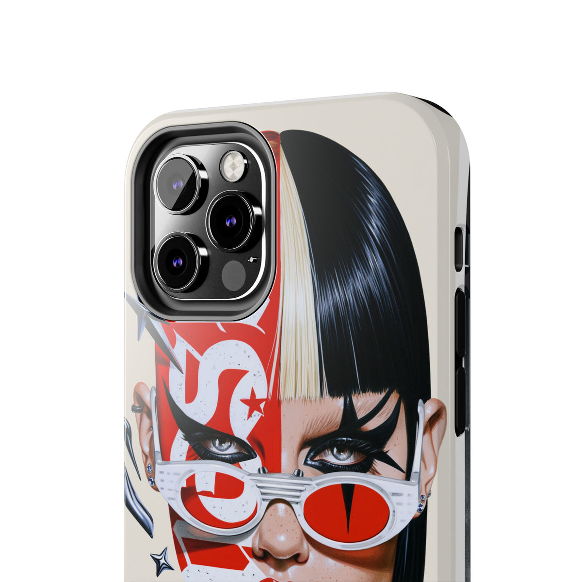 Fundas Premium MINUX para iPhone y Samsung Galaxy - Rebel Red Glasses