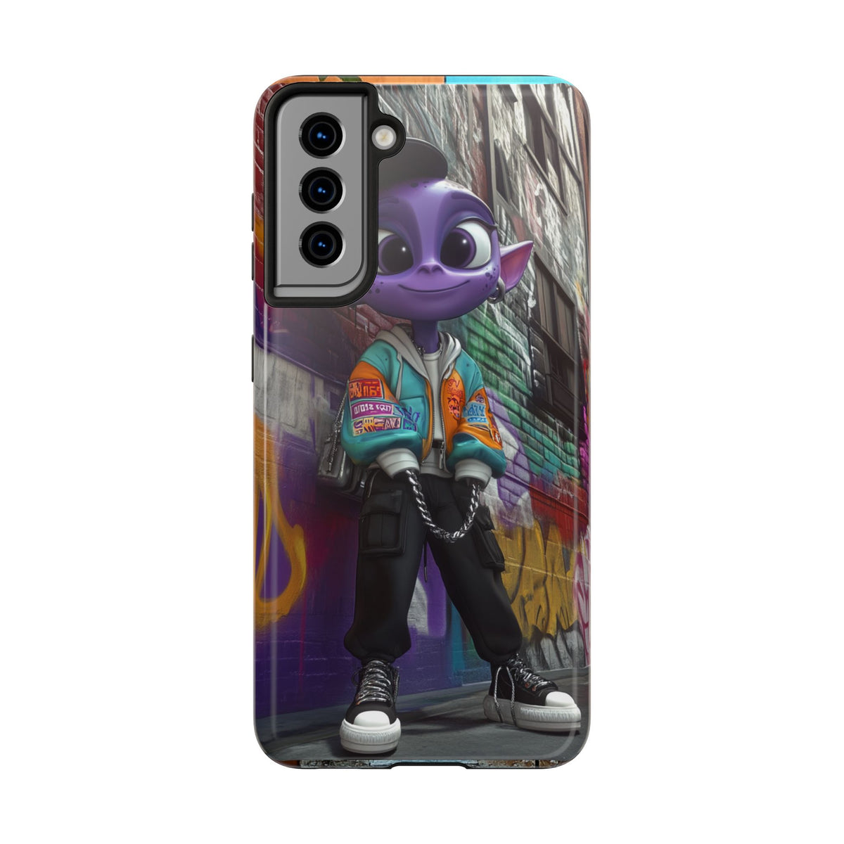 Funda Premium MINUX para iPhone y Samsung Galaxy - Purple Alien