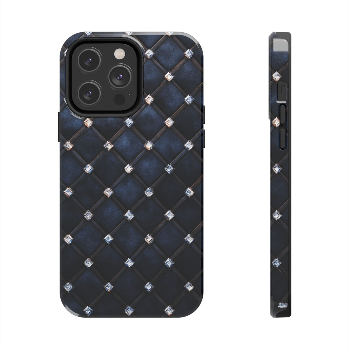Fundas Premium MINUX para iPhone y Samsung Galaxy - Midnight Diamond Quilt