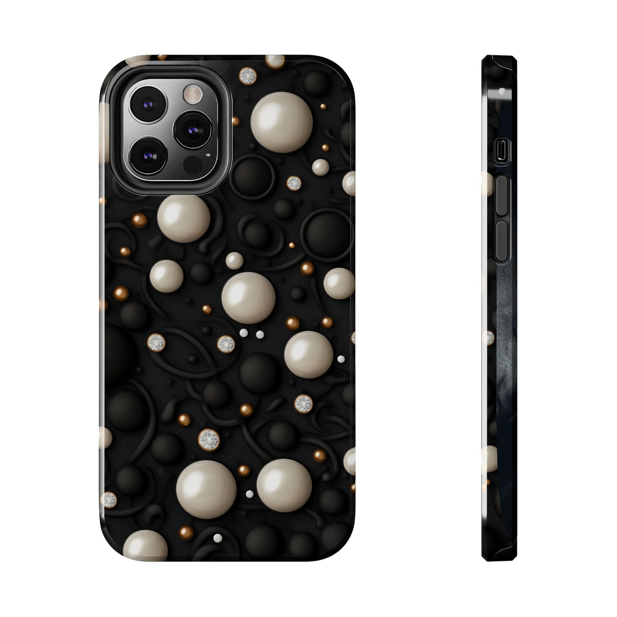 Fundas Premium MINUX para iPhone y Samsung Galaxy - Ivory Pearl Obsidian