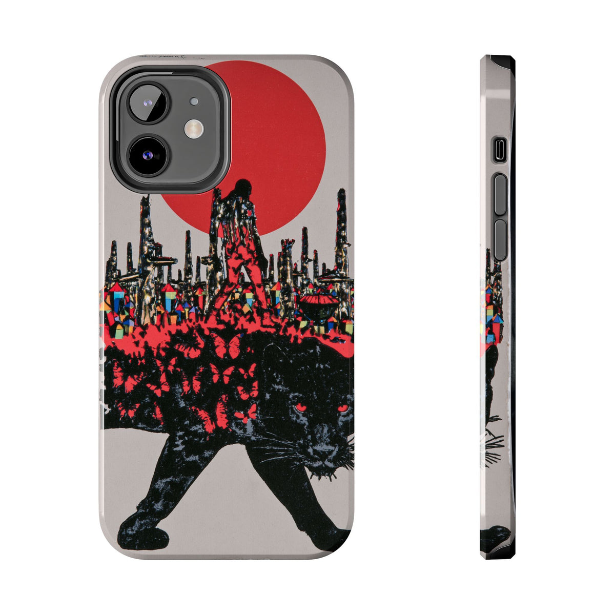 Fundas Premium MINUX para iPhone y Samsung Galaxy - Red Moon Panther