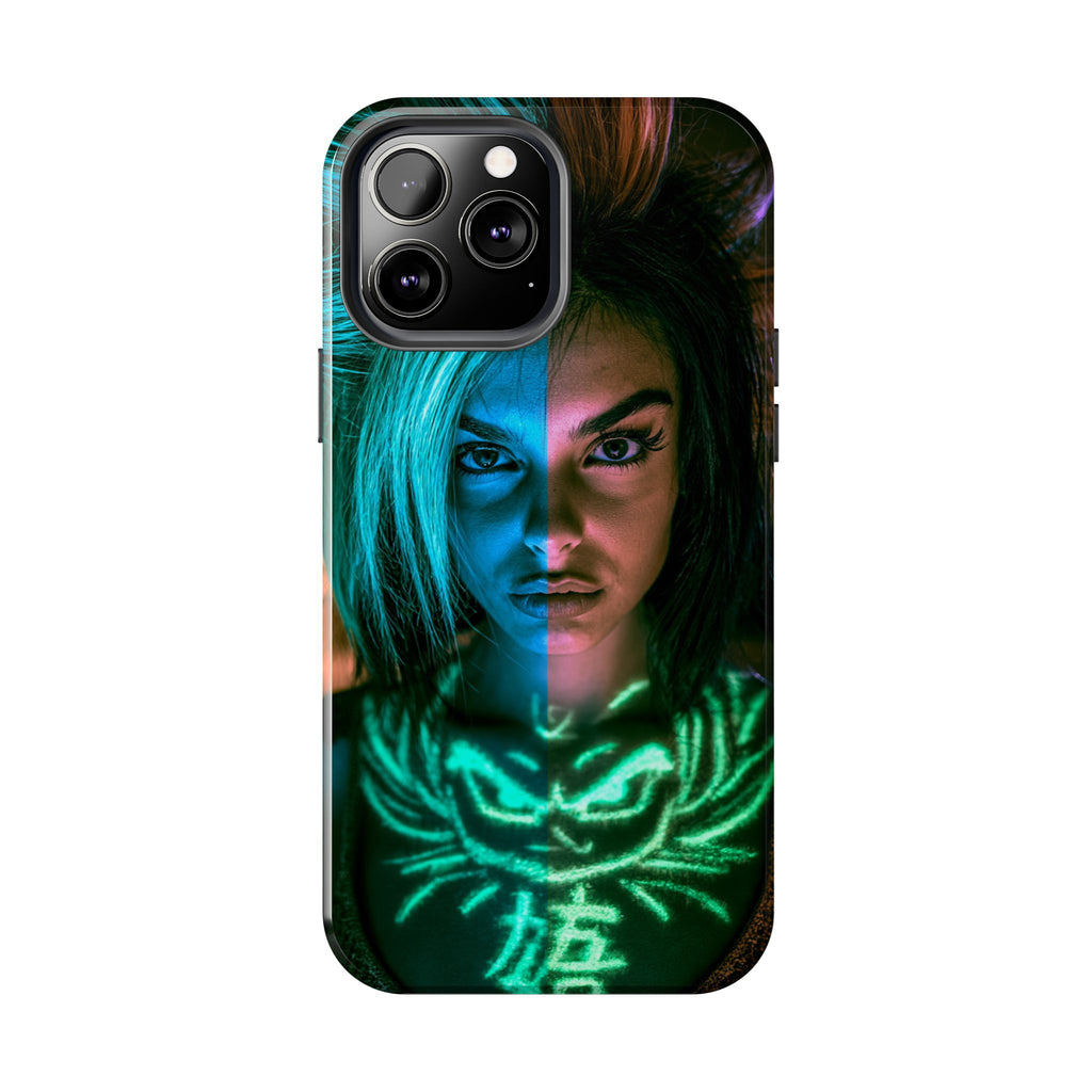 Funda Premium MINUX para iPhone y Samsung Galaxy - Neon girl 001
