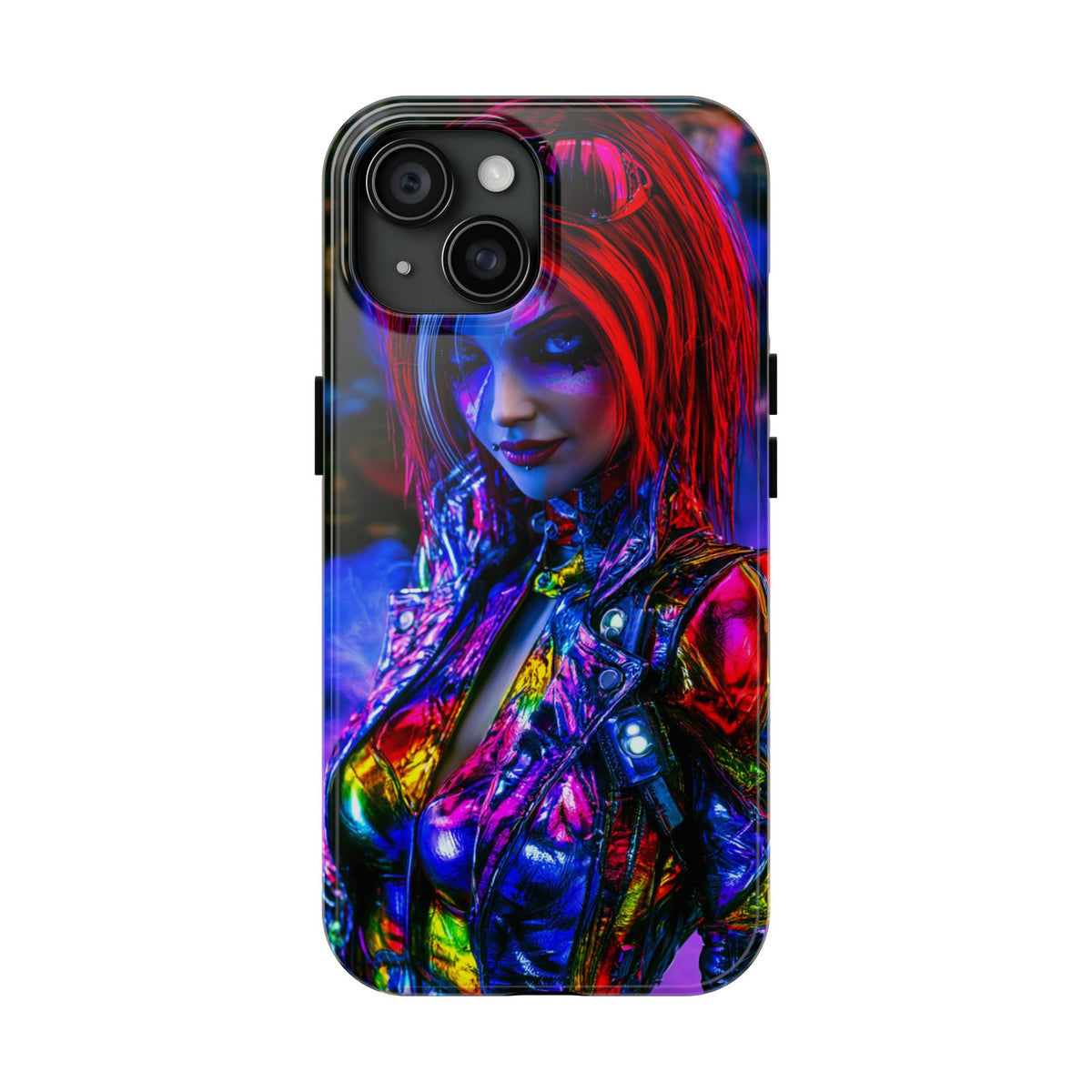 Funda Premium MINUX para iPhone y Samsung Galaxy - Cyberpunk Girl 001