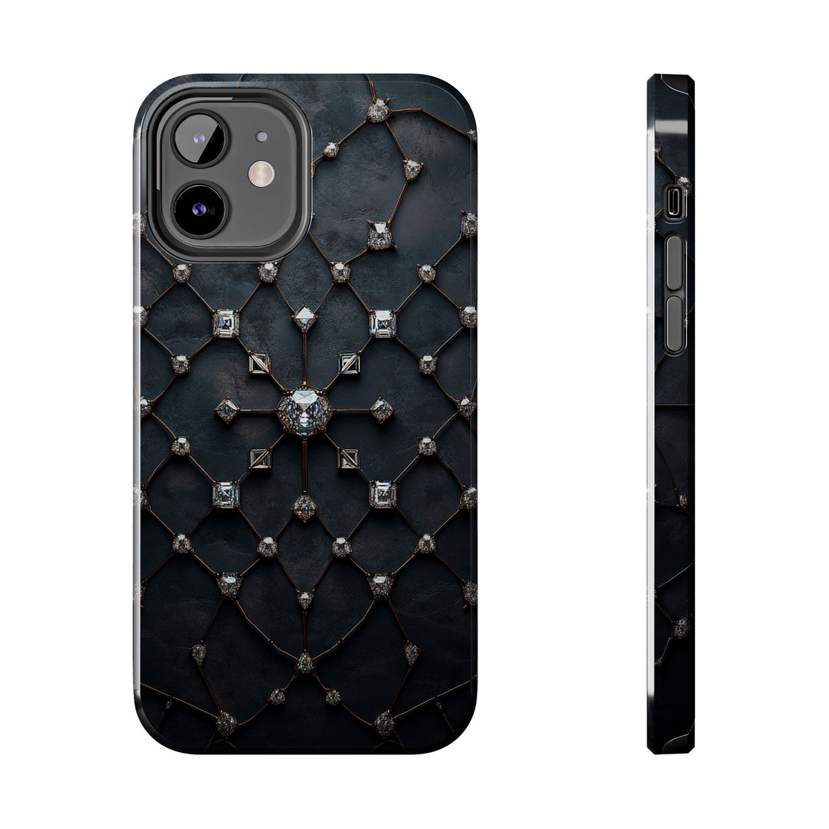 Fundas Premium MINUX para iPhone y Samsung Galaxy - Obsidian Diamond Filigree