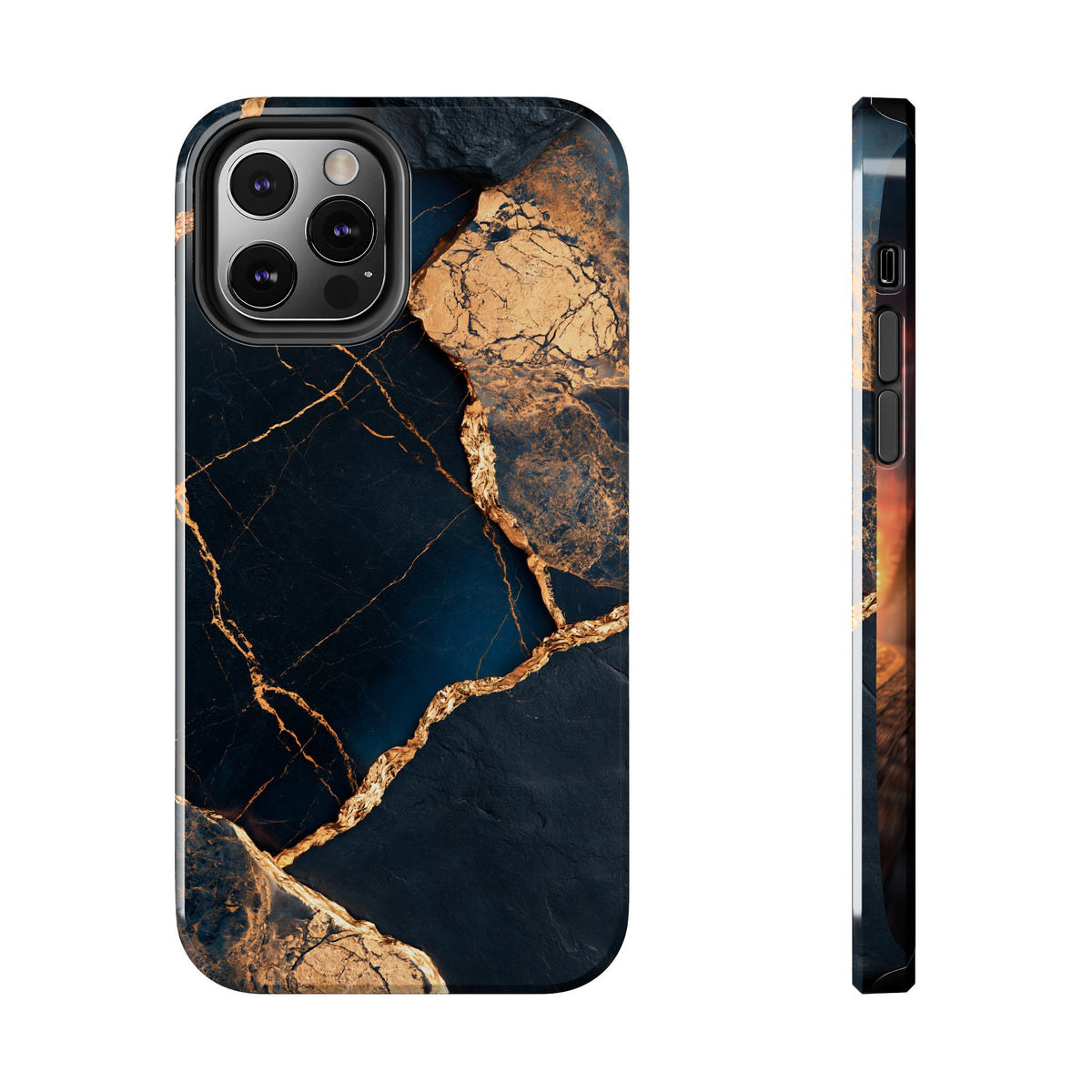 Funda Premium MINUX para iPhone y Samsung Galaxy - Golden Marble