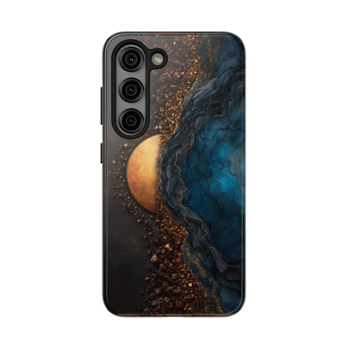 Funda Premium MINUX para iPhone y Samsung Galaxy - Dark Marble Gold 002