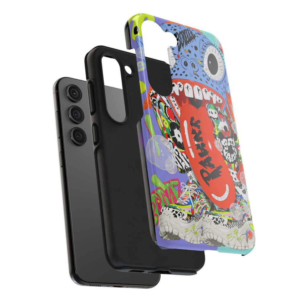 Fundas Premium MINUX para iPhone y Samsung Galaxy - Electric Blue Monster