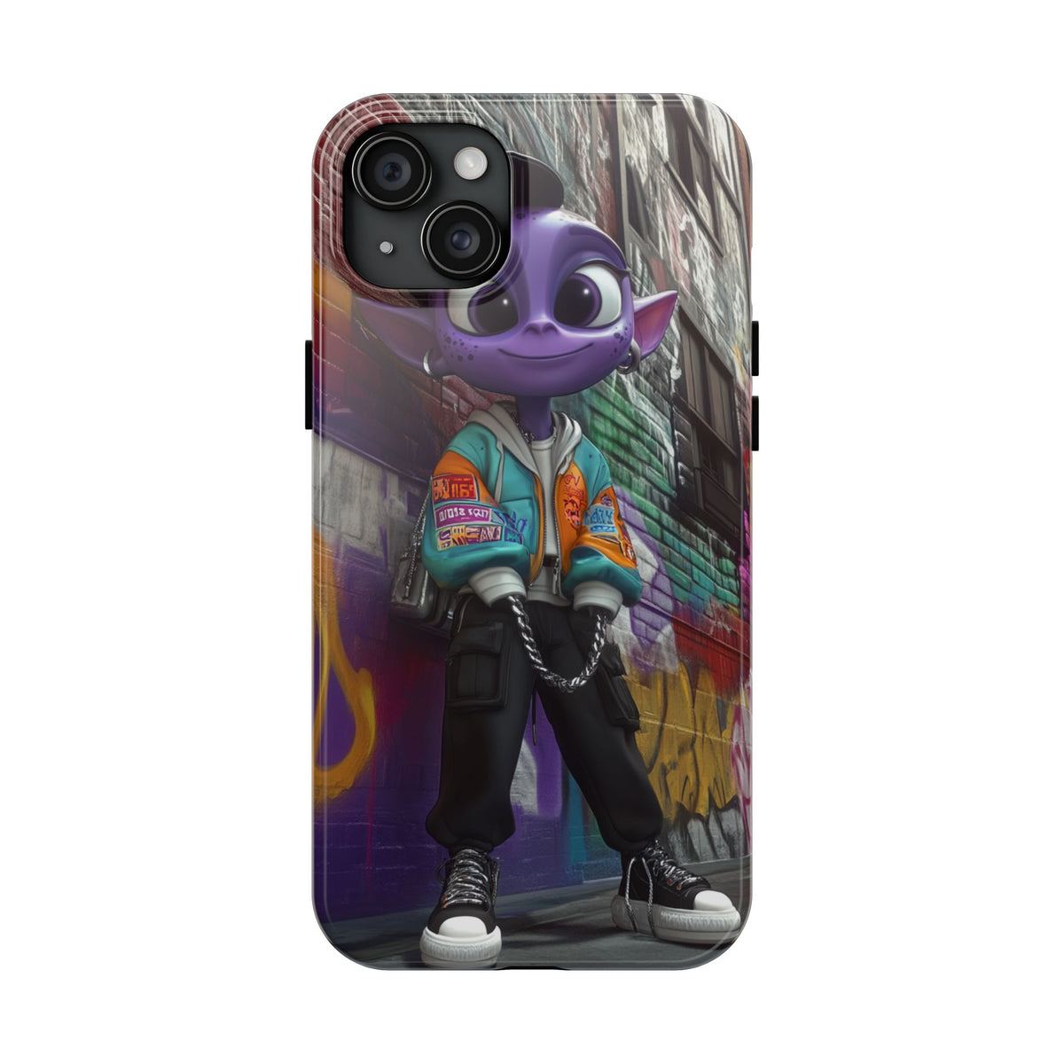 Funda Premium MINUX para iPhone y Samsung Galaxy - Purple Alien