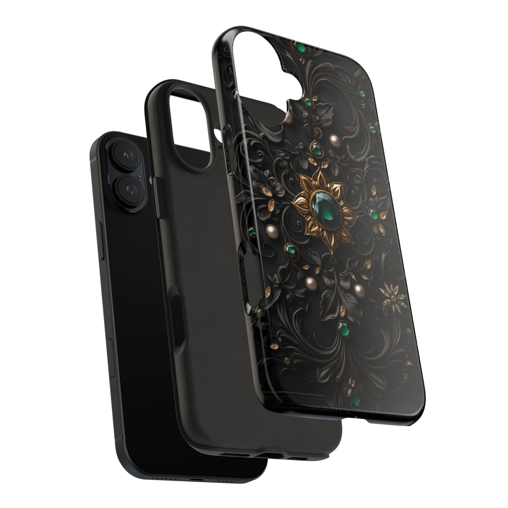 Fundas Premium MINUX para iPhone y Samsung Galaxy - Emerald Gothic Relic