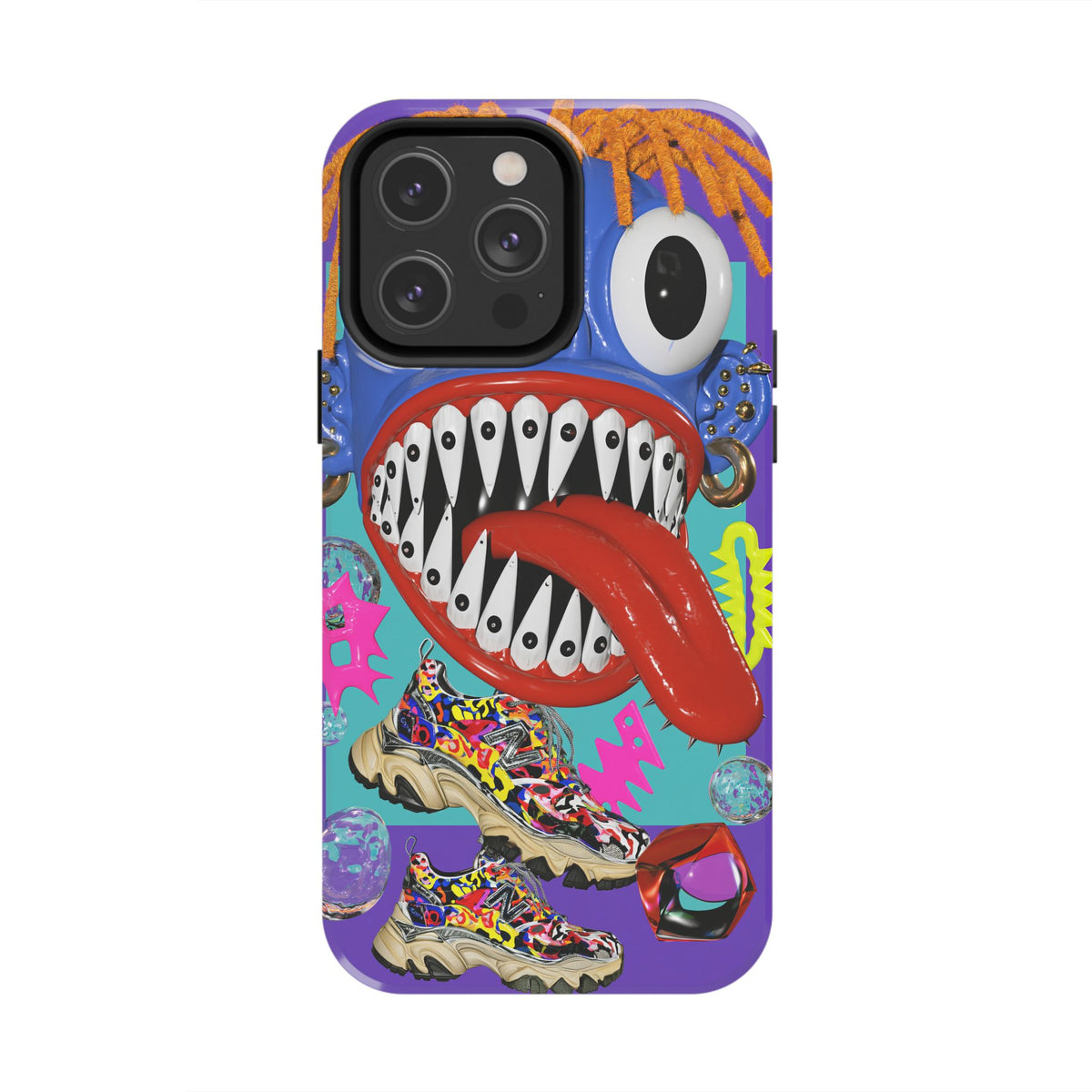 Fundas Premium MINUX para iPhone y Samsung Galaxy - Blue Monster Riot