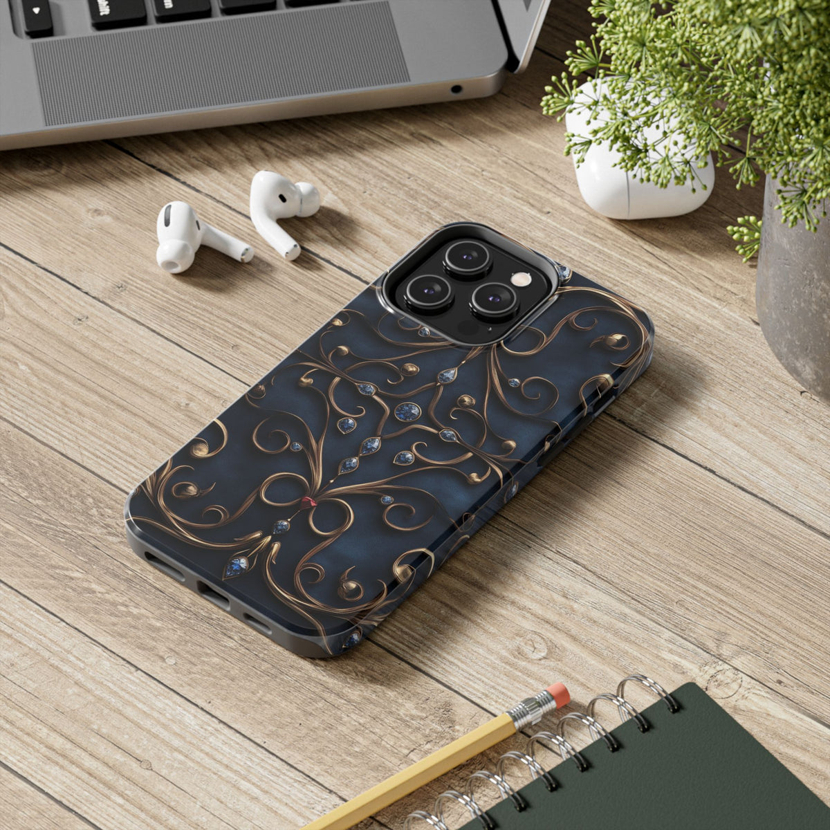Fundas Premium MINUX para iPhone y Samsung Galaxy - Royal Gold Filigree