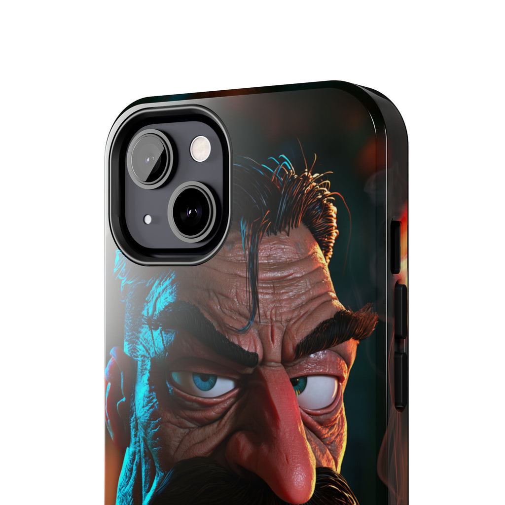 Funda Premium MINUX para iPhone y Samsung Galaxy - 3D Mustache Man 002