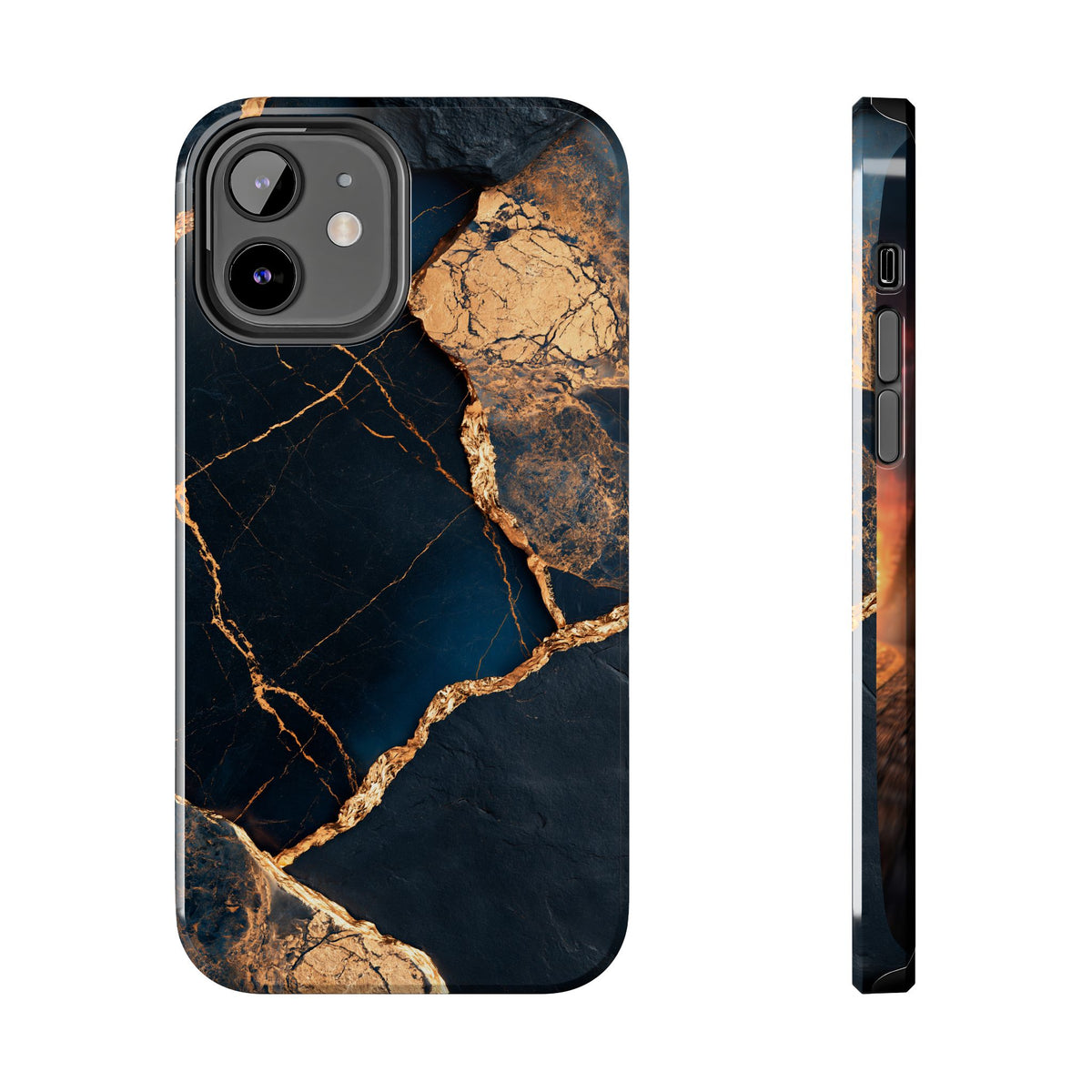 Funda Premium MINUX para iPhone y Samsung Galaxy - Golden Marble