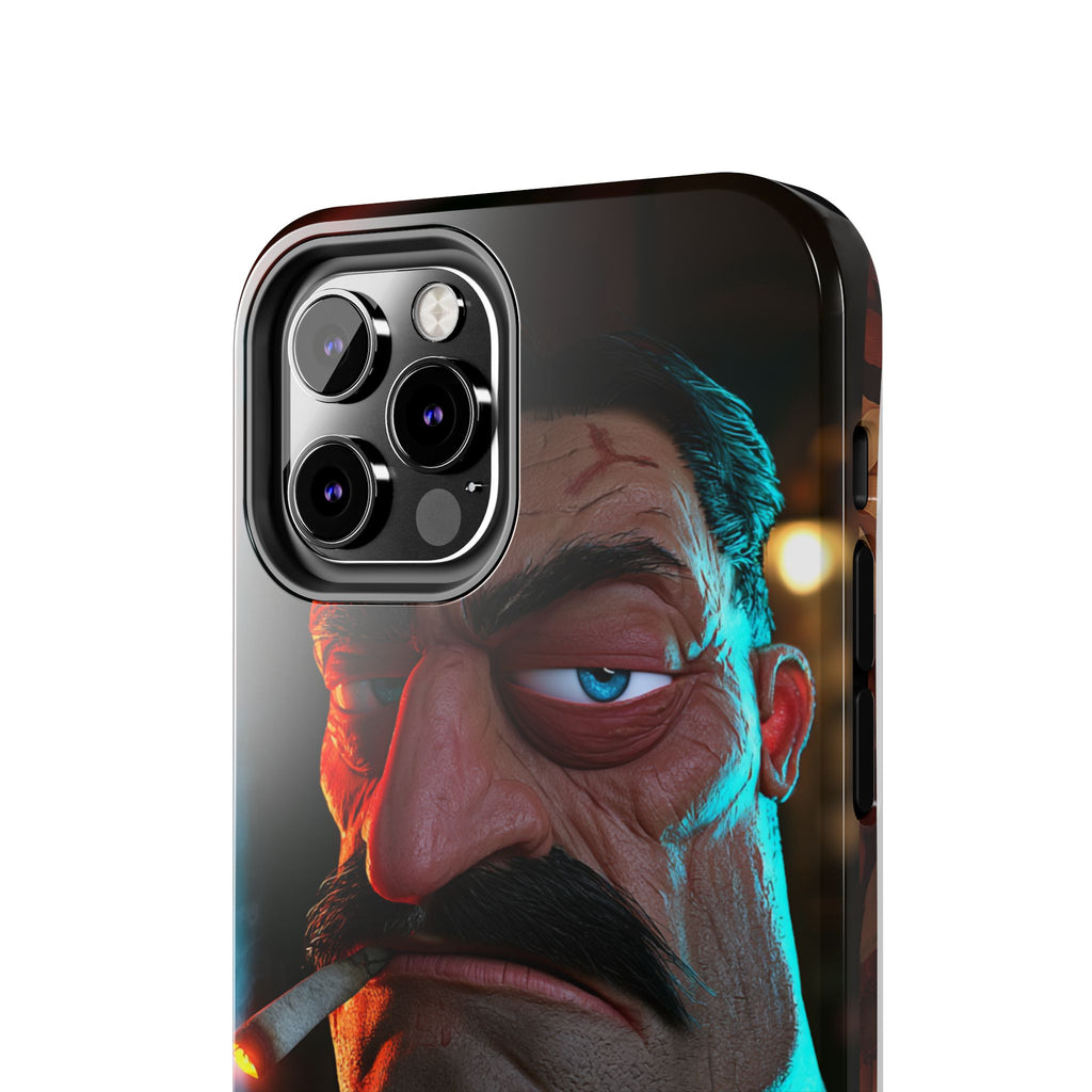 Funda Premium MINUX para iPhone y Samsung Galaxy - 3D Mustache Man 001