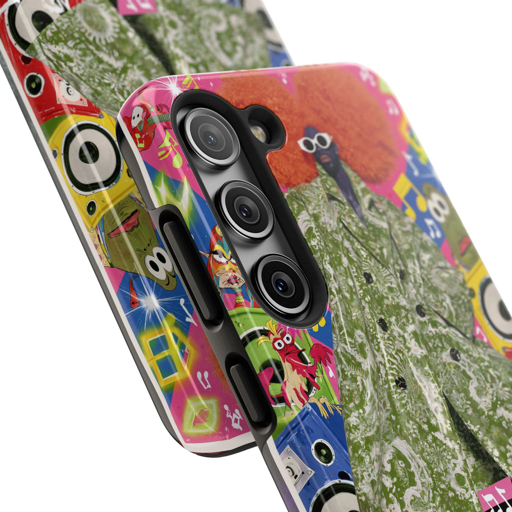 Fundas Premium MINUX para iPhone y Samsung Galaxy - Purple Tech Creature