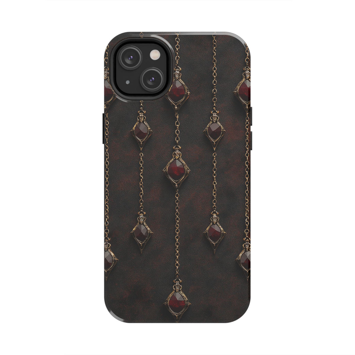 Fundas Premium MINUX para iPhone y Samsung Galaxy - Burgundy Jewel Chains