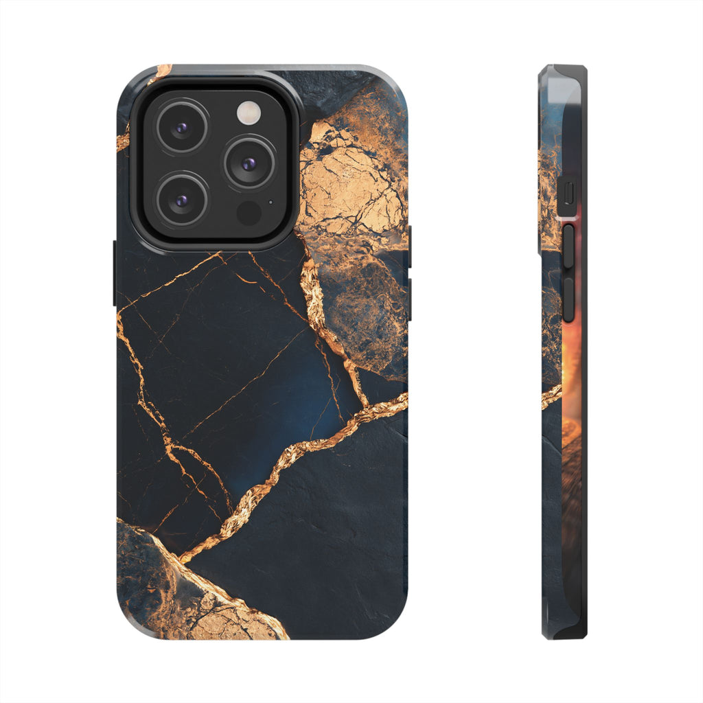 Funda Premium MINUX para iPhone y Samsung Galaxy - Golden Marble