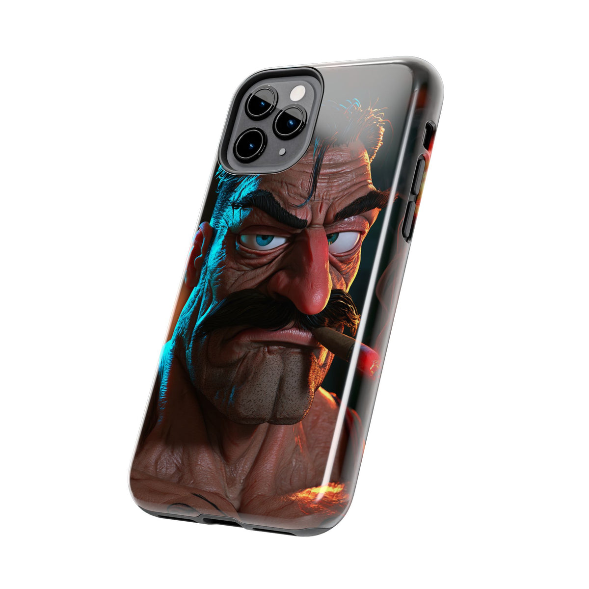 Funda Premium MINUX para iPhone y Samsung Galaxy - 3D Mustache Man 002