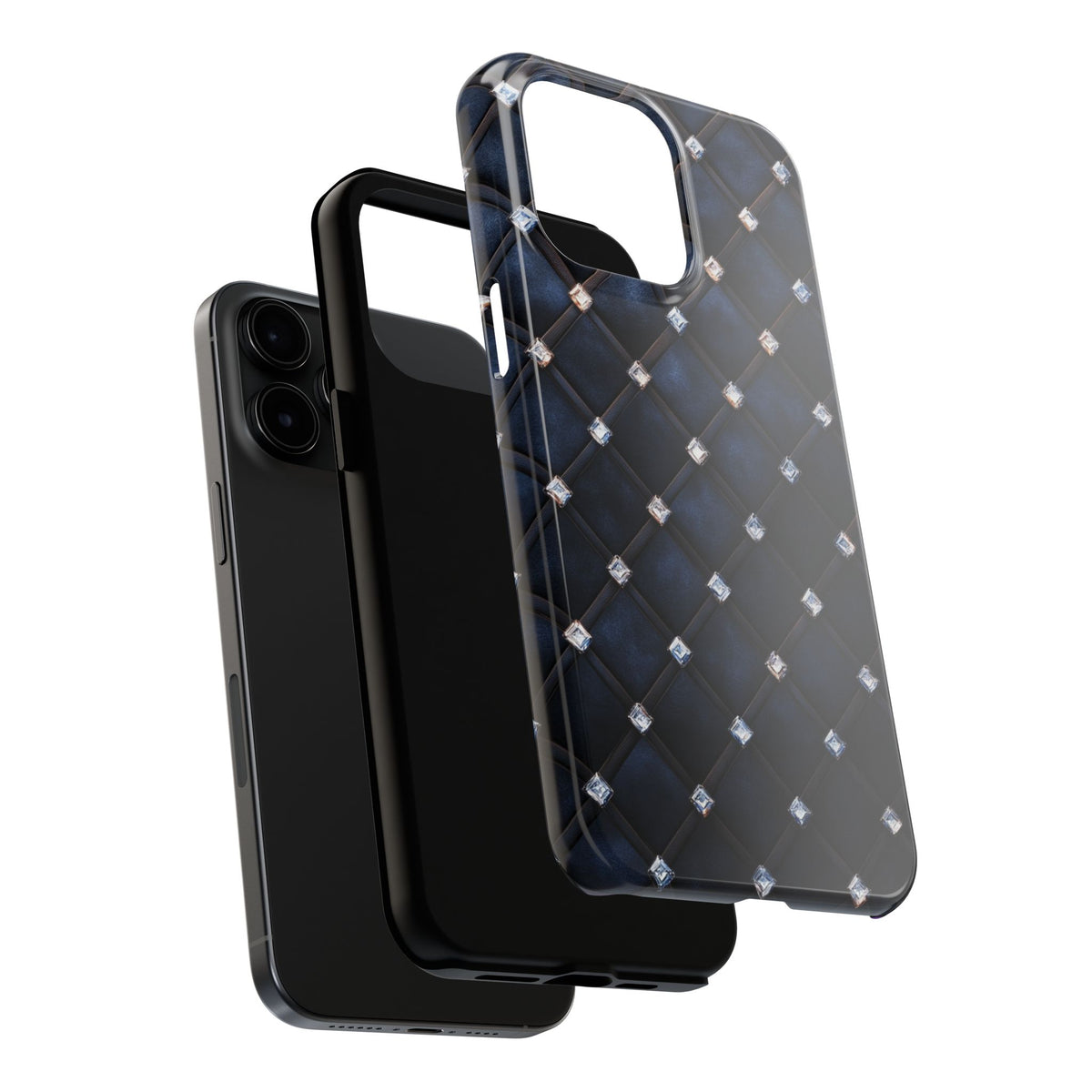 Fundas Premium MINUX para iPhone y Samsung Galaxy - Midnight Diamond Quilt