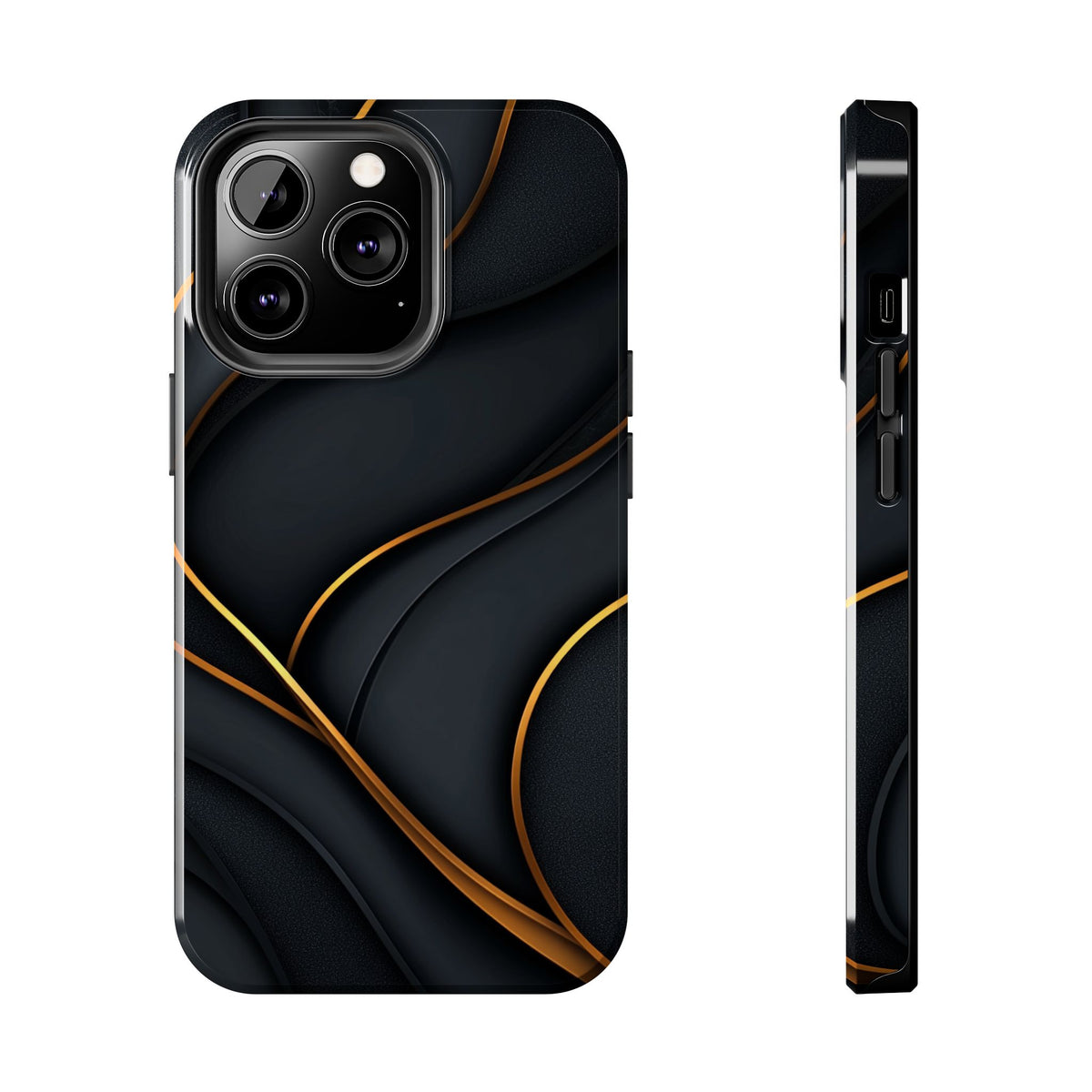 Fundas Premium MINUX para iPhone y Samsung Galaxy - Golden Silk Curves
